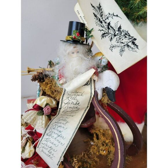 Bit Christmas elfin Marshall Fields 1990 rare musical Xmas decor sleigh 20 in - Picture 2 of 14